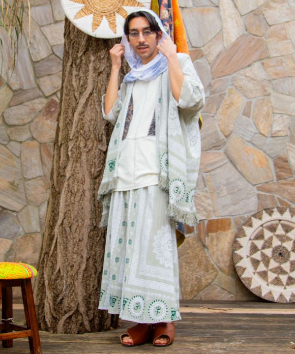 Unisex Bohemian KIMONO Cardigan by AMINA - Ametsuchi