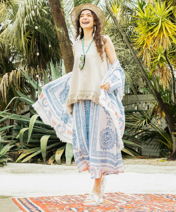 Unisex Bohemian KIMONO Cardigan by AMINA - Ametsuchi