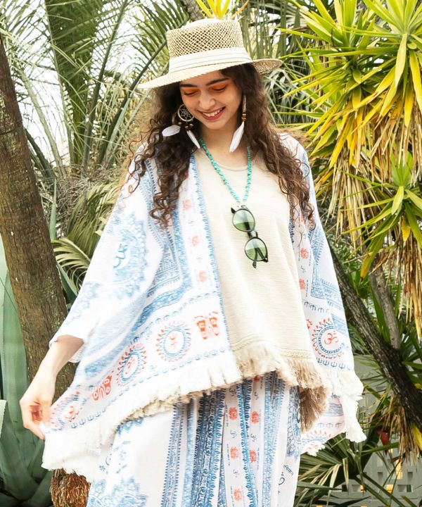 Unisex Bohemian KIMONO Cardigan by AMINA - Ametsuchi