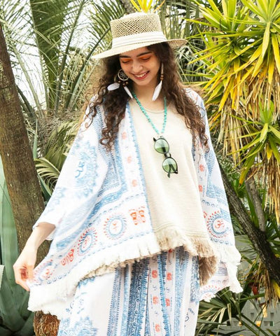 Unisex Bohemian KIMONO Cardigan by AMINA - Ametsuchi