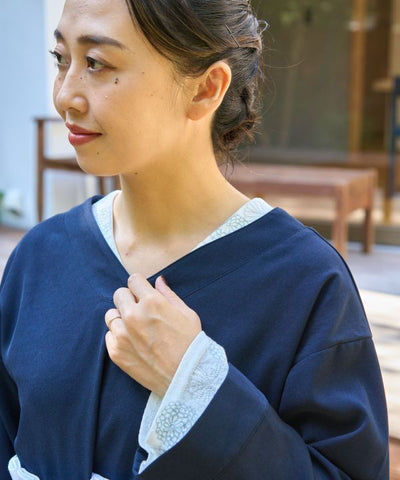 Haut NAKAGI à encolure façon kimono