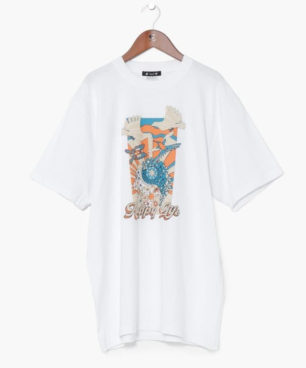 T-Shirt mit bedrucktem Schaumstoff - L