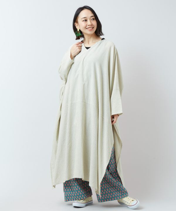 Striped Shapeless Dress Dresses by AMINA - Ametsuchi