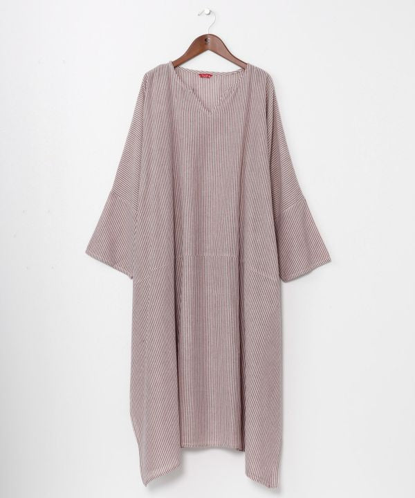 Striped Shapeless Dress Dresses by AMINA - Ametsuchi