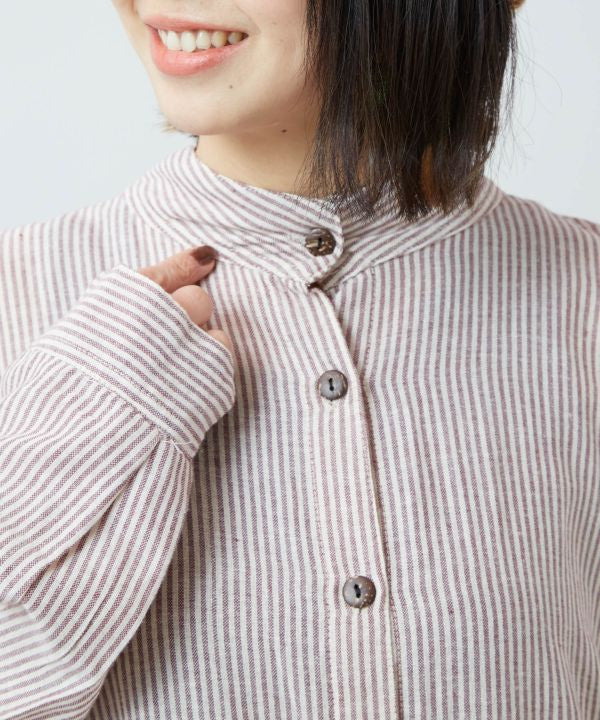 Striped Unisex Long Shirt Dresses by AMINA - Ametsuchi
