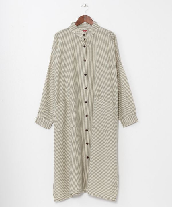 Striped Unisex Long Shirt Dresses by AMINA - Ametsuchi