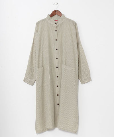Striped Unisex Long Shirt Dresses by AMINA - Ametsuchi