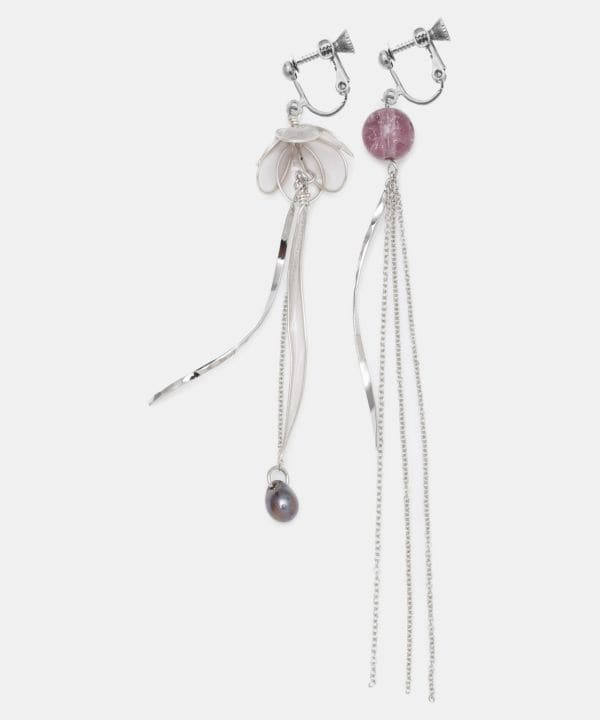 Jellyfish Asymmetrical Clip Earrings