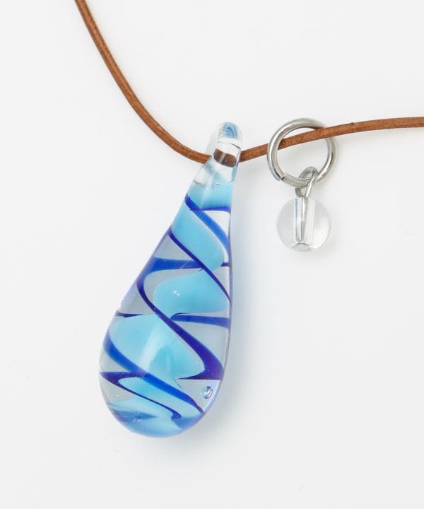 Glass Spiral Pendant Necklace