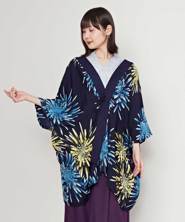 YOI-HANABI Haori Kimono Cardigans & Outerwear by Kaya - Ametsuchi
