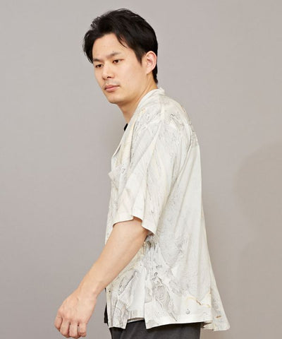 SUMINAGASHI - 대리석 염색 셔츠