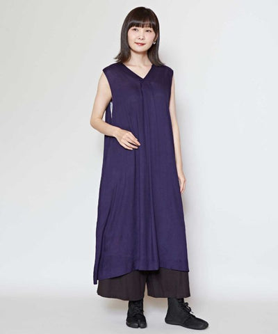 WATARI - 코튼 로즈 프린트 리버서블 드레스