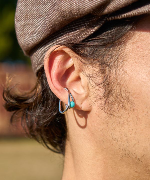 Staple Ear Cuff Earrings by AMINA - Ametsuchi