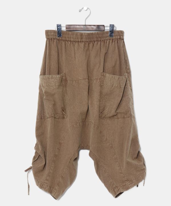 Pantalones cortos de harén con lavado ácido