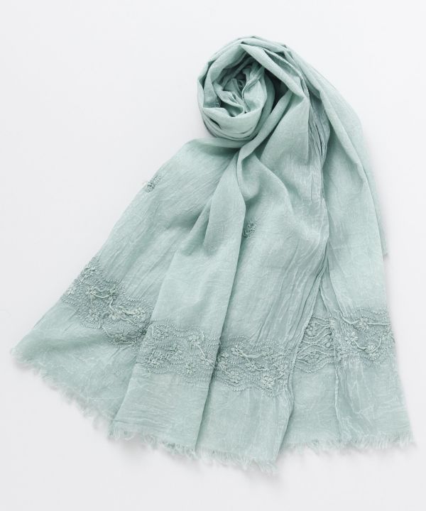 Indian Cotton Embroidered Stole