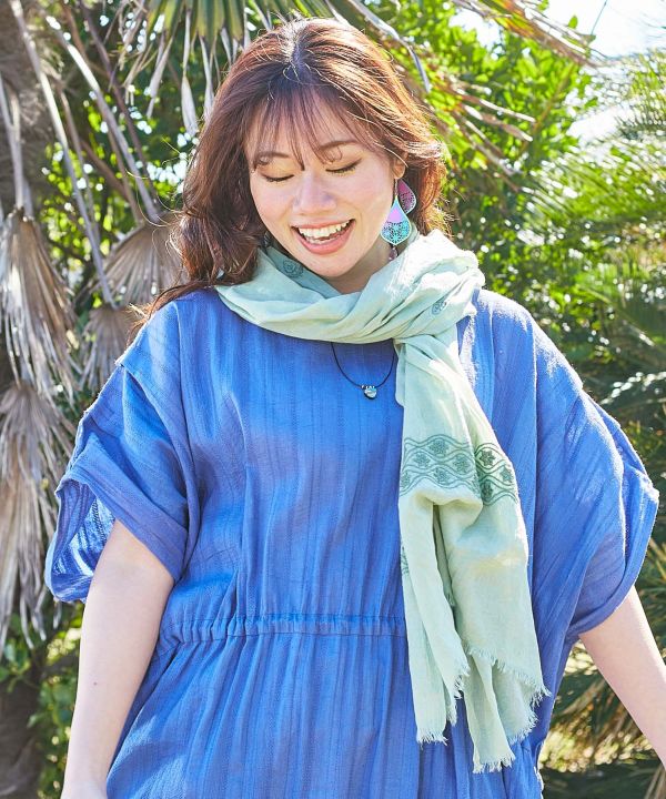 Indian Cotton Embroidered Stole