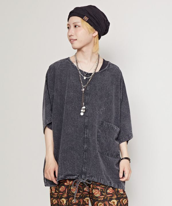 Acid Wash Bohemian Top