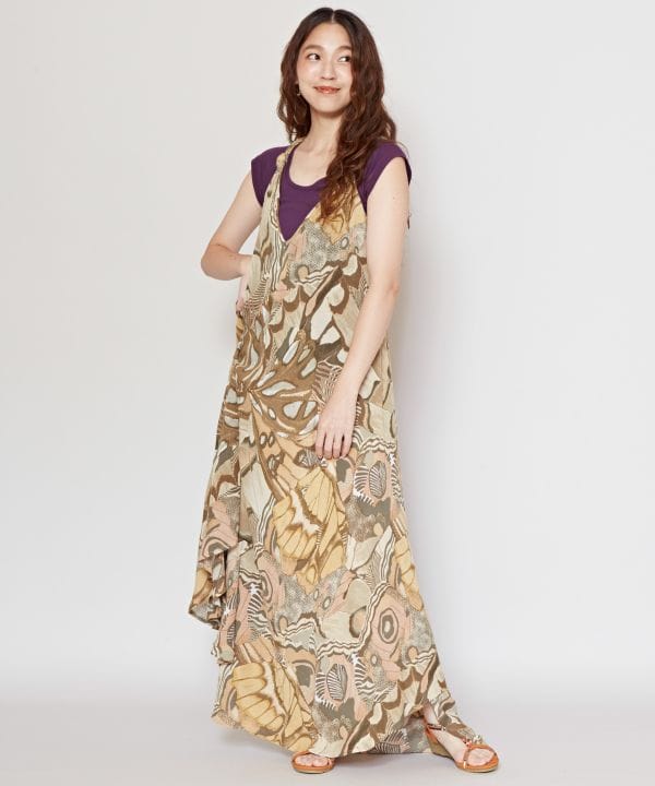 Abstract Botanical Sleeveless Dress