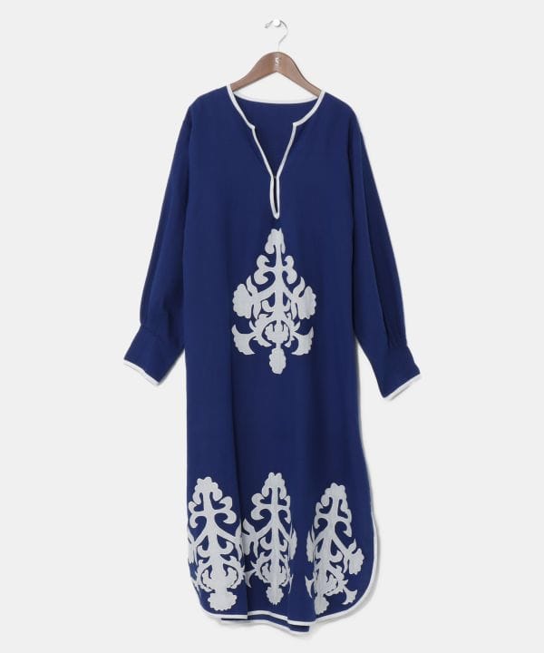 Applique Linen Blend Dress