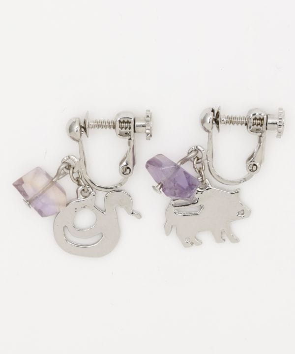 MUKAI-ETO Zodiac Clip Earrings