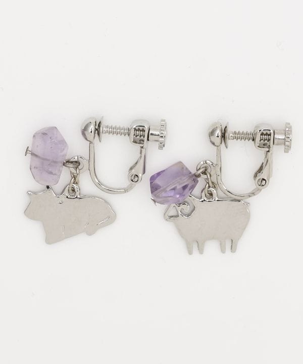 MUKAI-ETO Zodiac Clip Earrings