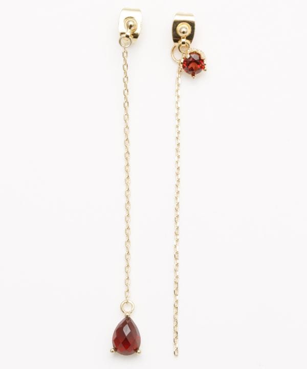 UBUISHI - Asymmetric Birthstone Earrings