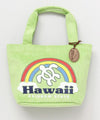 ハワイアンデザイン コーデュロイハンドバッグ