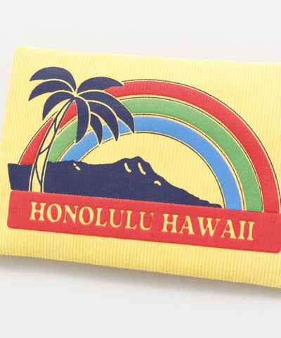 Hawaiian Design Corduroy Pouch