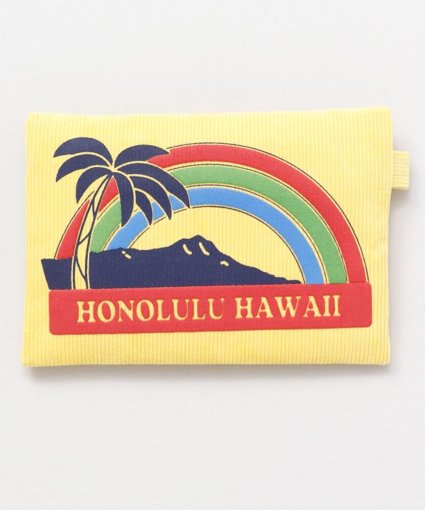 Bolsa de pana con diseño hawaiano