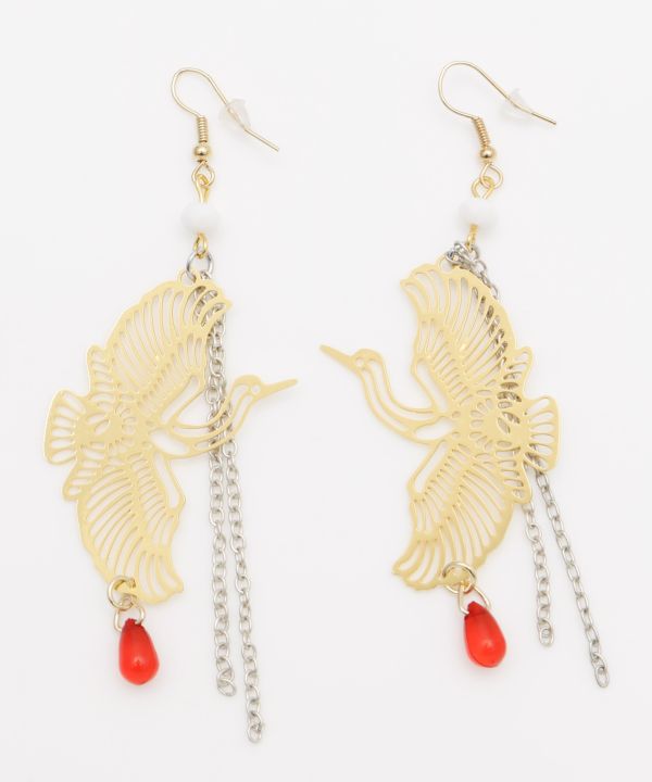TSUGAI - Crane Earrings