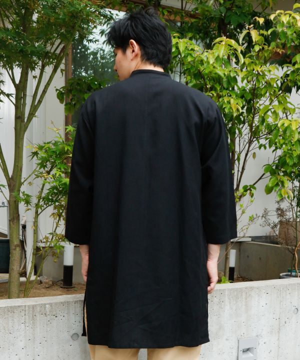 SHOSEI - Stand Collar Long Shirt