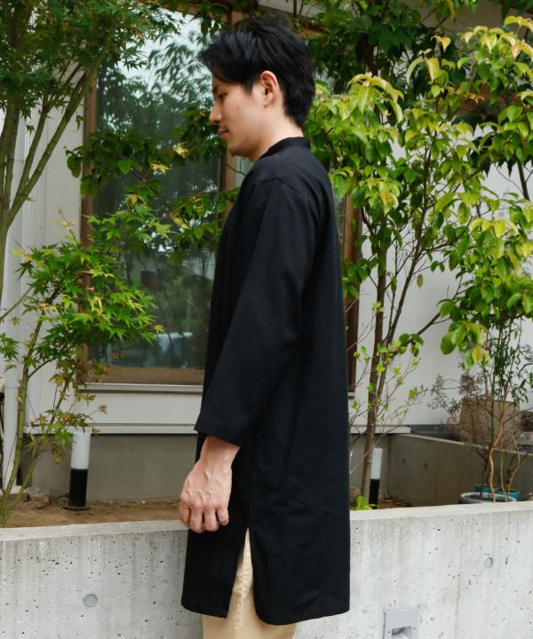 SHOSEI - Stand Collar Long Shirt