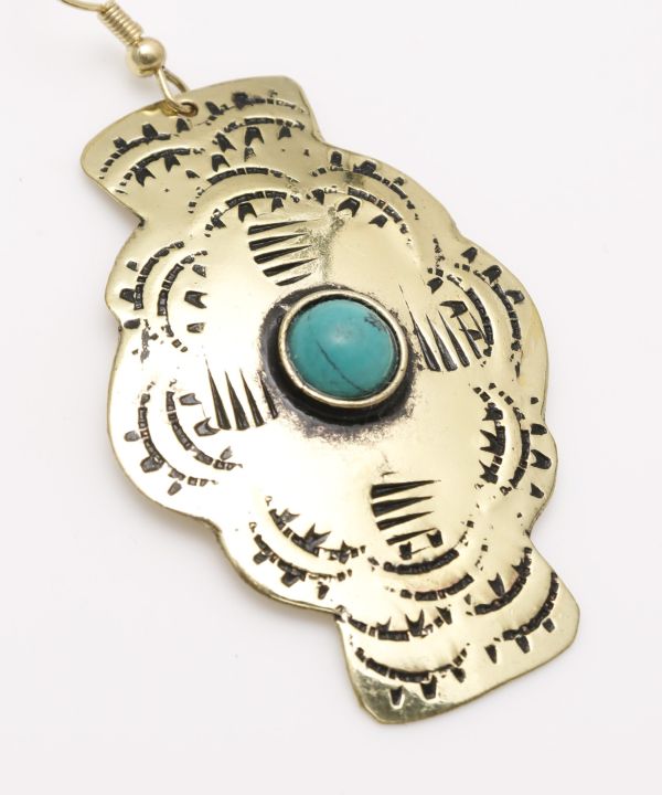 Buckle Shaped Concho Earrings