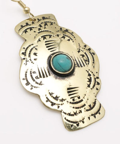 Buckle Shaped Concho Earrings