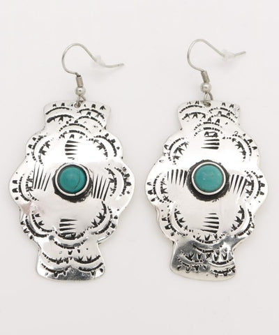 Buckle Shaped Concho Earrings