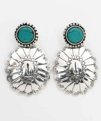 Navajo Style Concho Earrings