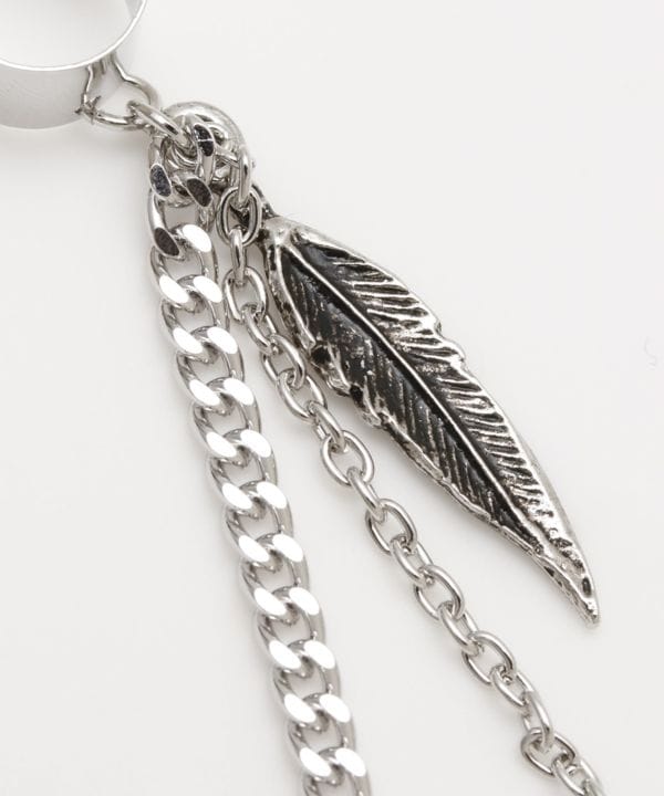 Feather Chain Ear Cuff Earrings by AMINA - Ametsuchi