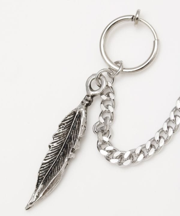 Feather Chain Ear Cuff Earrings by AMINA - Ametsuchi