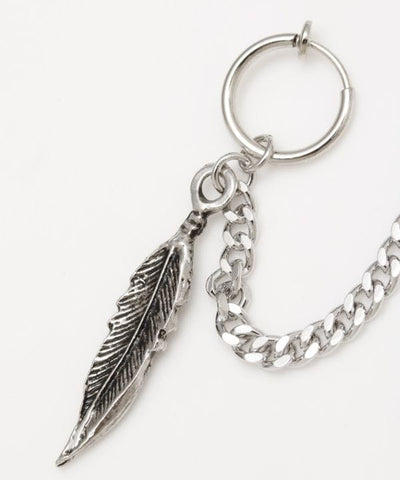 Feather Chain Ear Cuff Earrings by AMINA - Ametsuchi