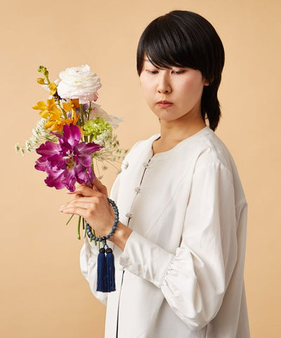 NENJU - Rosary AI-ASAGI TSUDUKI with Pouch