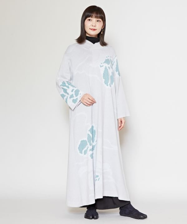 Floral KANOKO - Long Kintted Dress