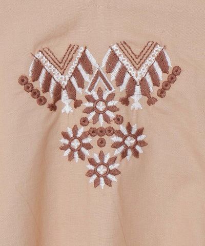 Geometric Embroidery Top
