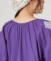 Volume Sleeve Embroidered Dress