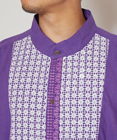 Geometric Embroidery Shirt
