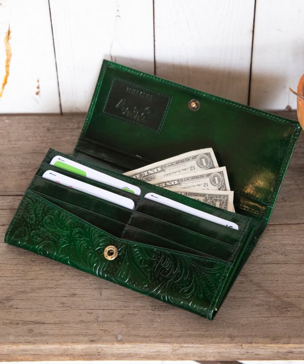 Goat Leather Long Wallet