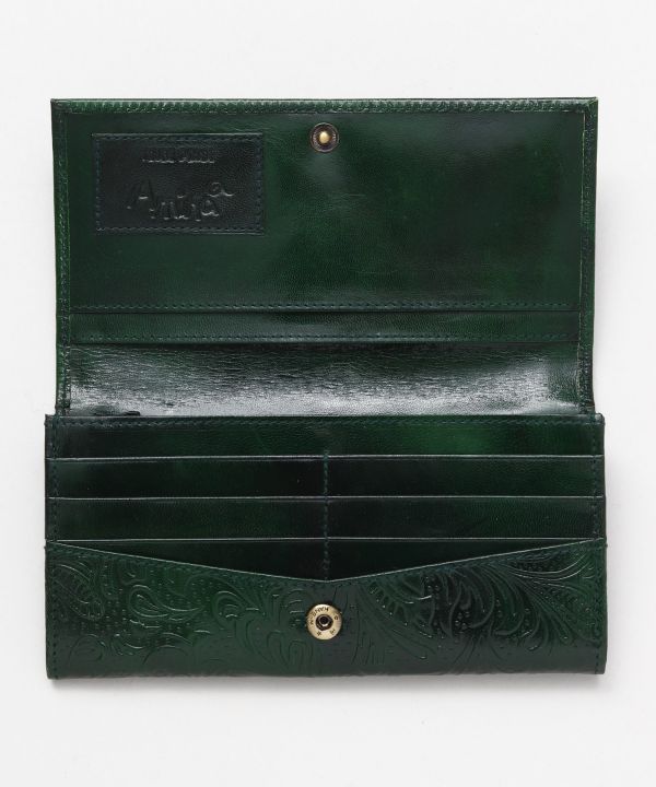 Goat Leather Long Wallet