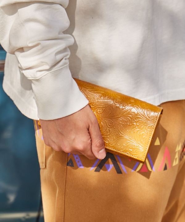 Goat Leather Long Wallet