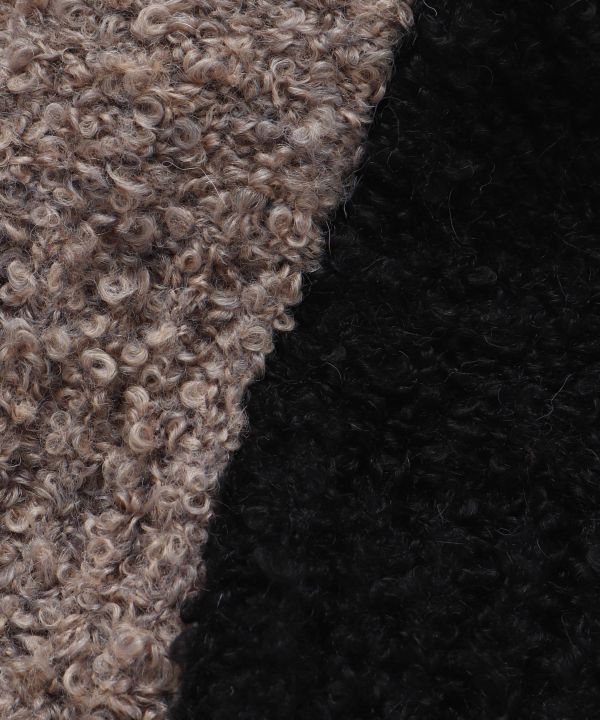 Bi Color Knit Hoodie Balaclava