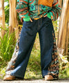 LOVE&PEACE Pantalon patchwork en jean