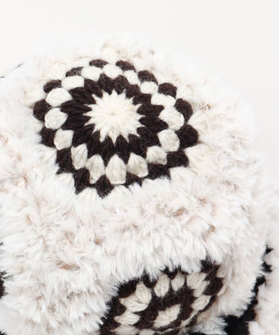 Fur Yarn Crochet Hat